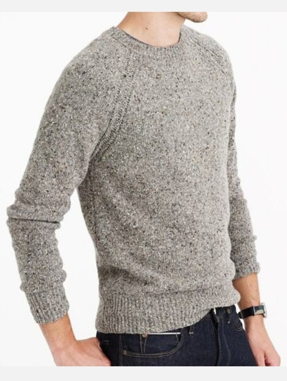 J. Crew Men's Donegal Wool Sweater Sz Large